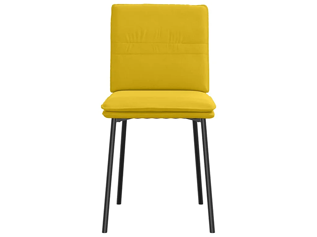 Cadeiras de jantar 4 pcs veludo amarelo