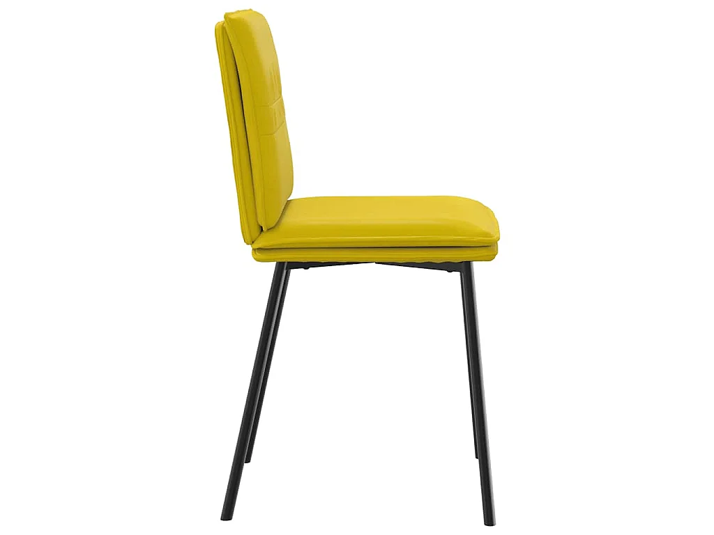 Cadeiras de jantar 4 pcs veludo amarelo