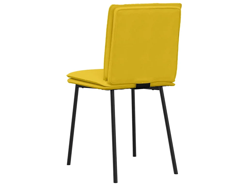 Cadeiras de jantar 4 pcs veludo amarelo