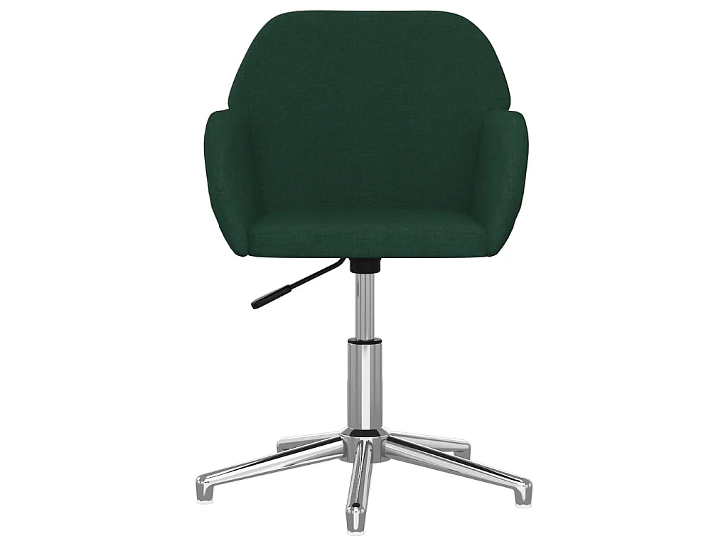 Sedie da Pranzo Girevoli 2 pz Verde Scuro in Tessuto