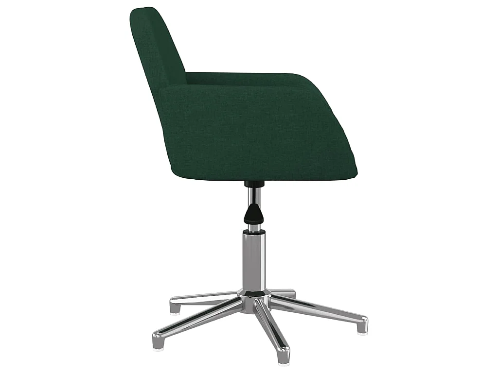 Sedie da Pranzo Girevoli 2 pz Verde Scuro in Tessuto
