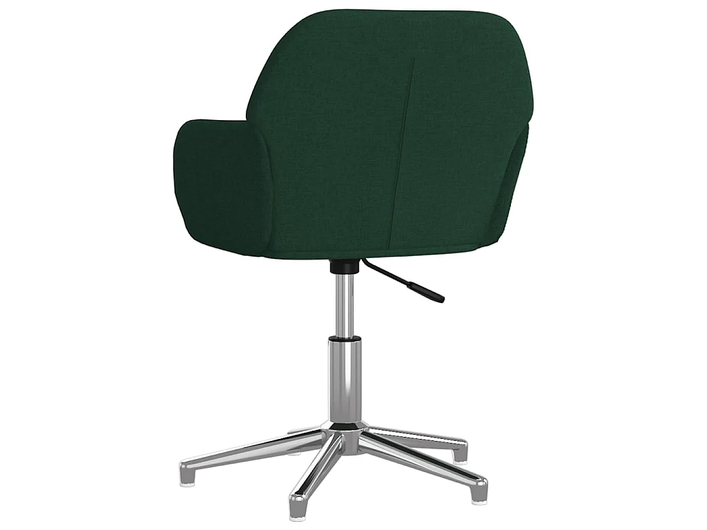 Sedie da Pranzo Girevoli 2 pz Verde Scuro in Tessuto