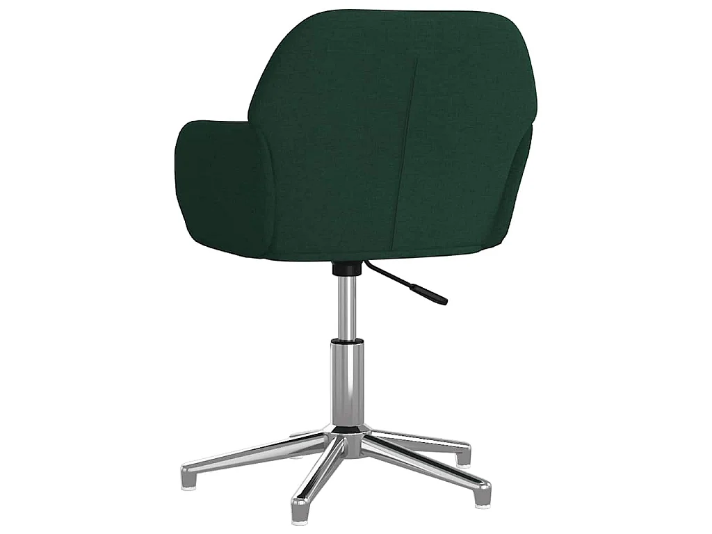 Sillas de comedor giratorias 2 uds tela verde oscuro