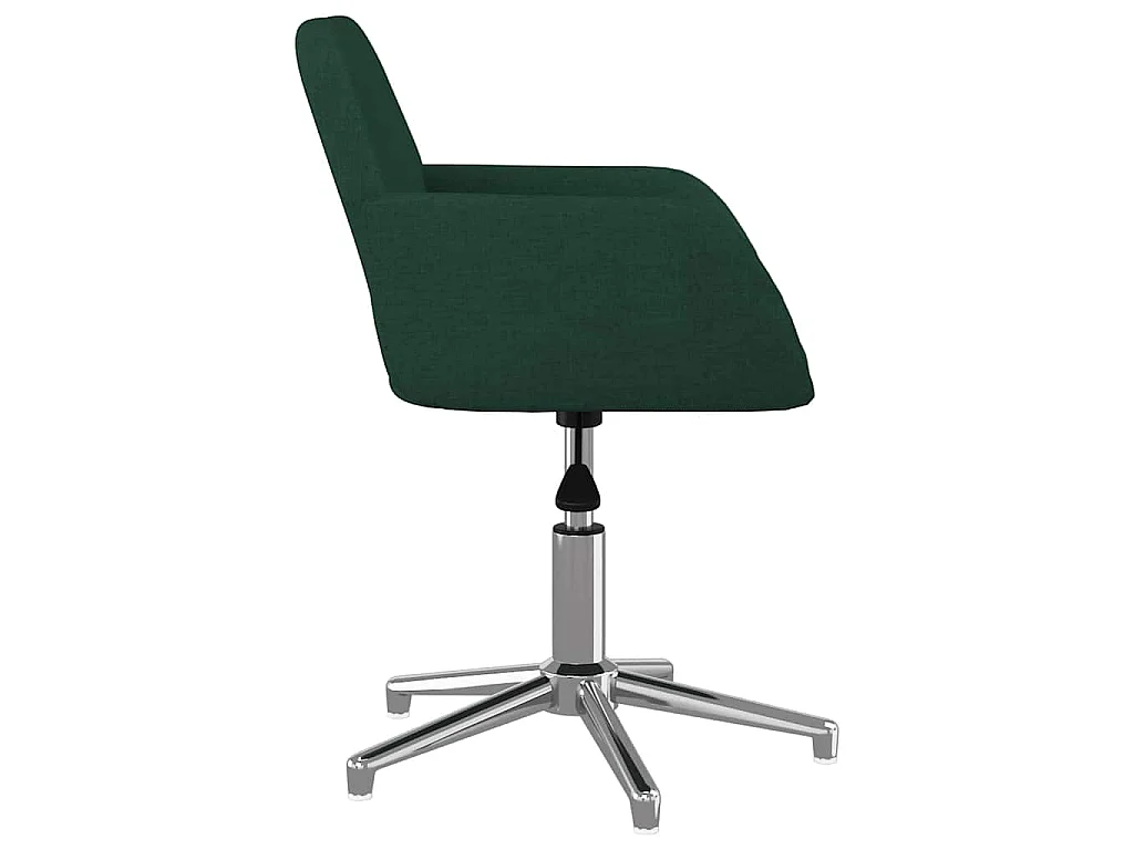 Sillas de comedor giratorias 2 uds tela verde oscuro