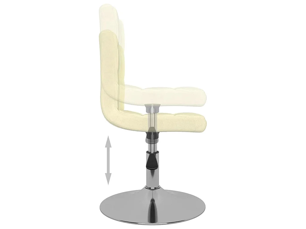 Silla de comedor giratoria tela color crema