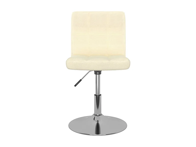 Chaise pivotante de salle à manger Crème Tissu