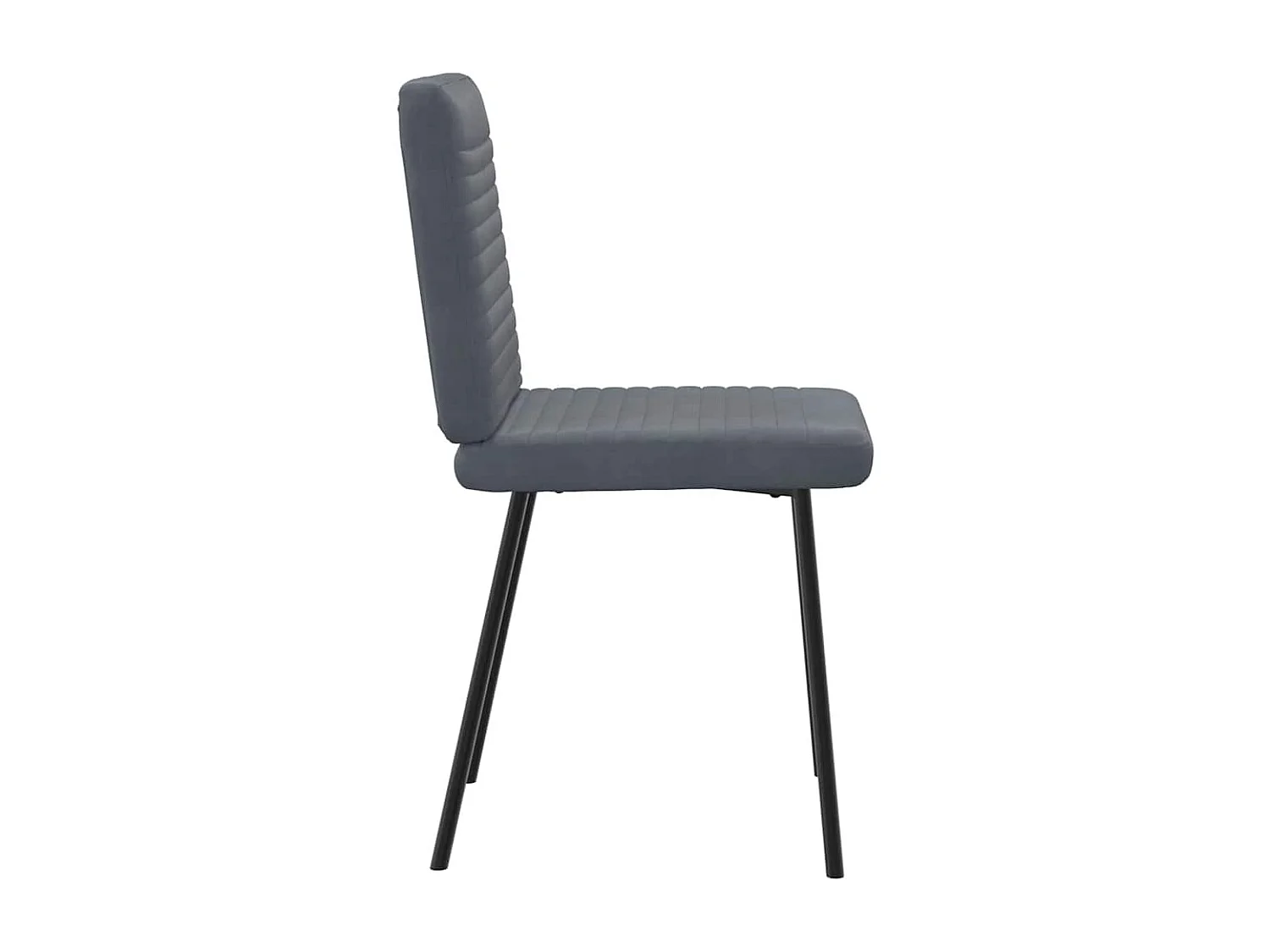 Chaises à manger lot de 2 Gris foncé Velours