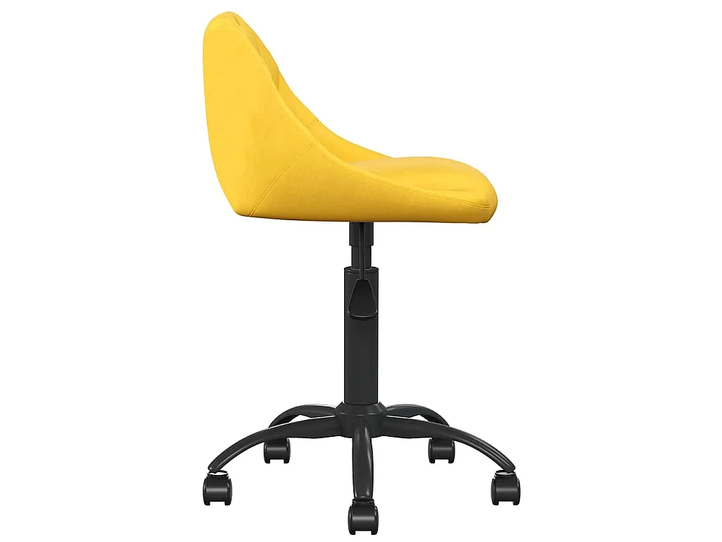 Chaise de salle à manger Jaune moutarde Velours