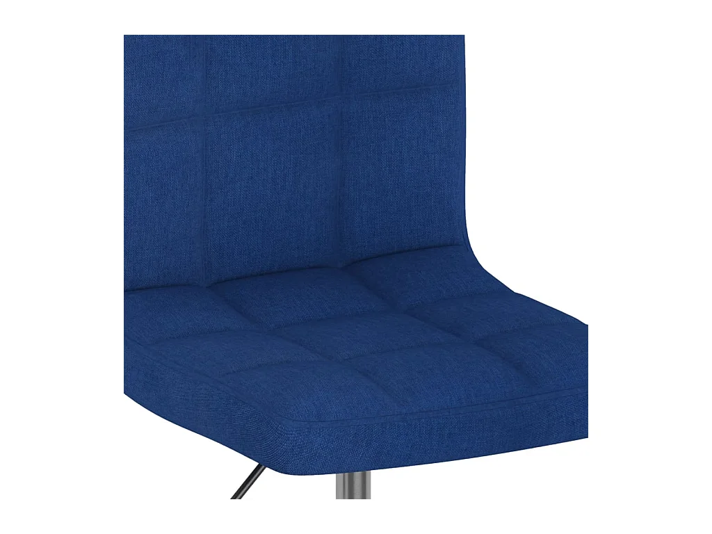 Chaises pivotantes à manger lot de 6 bleu tissu