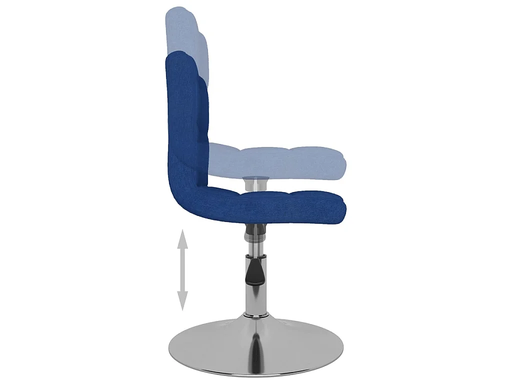 Chaises pivotantes à manger lot de 6 bleu tissu