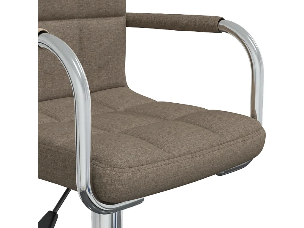 Silla de comedor giratoria de tela gris taupe