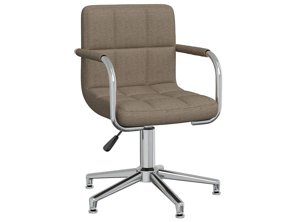 Chaise pivotante de salle à manger Taupe Tissu
