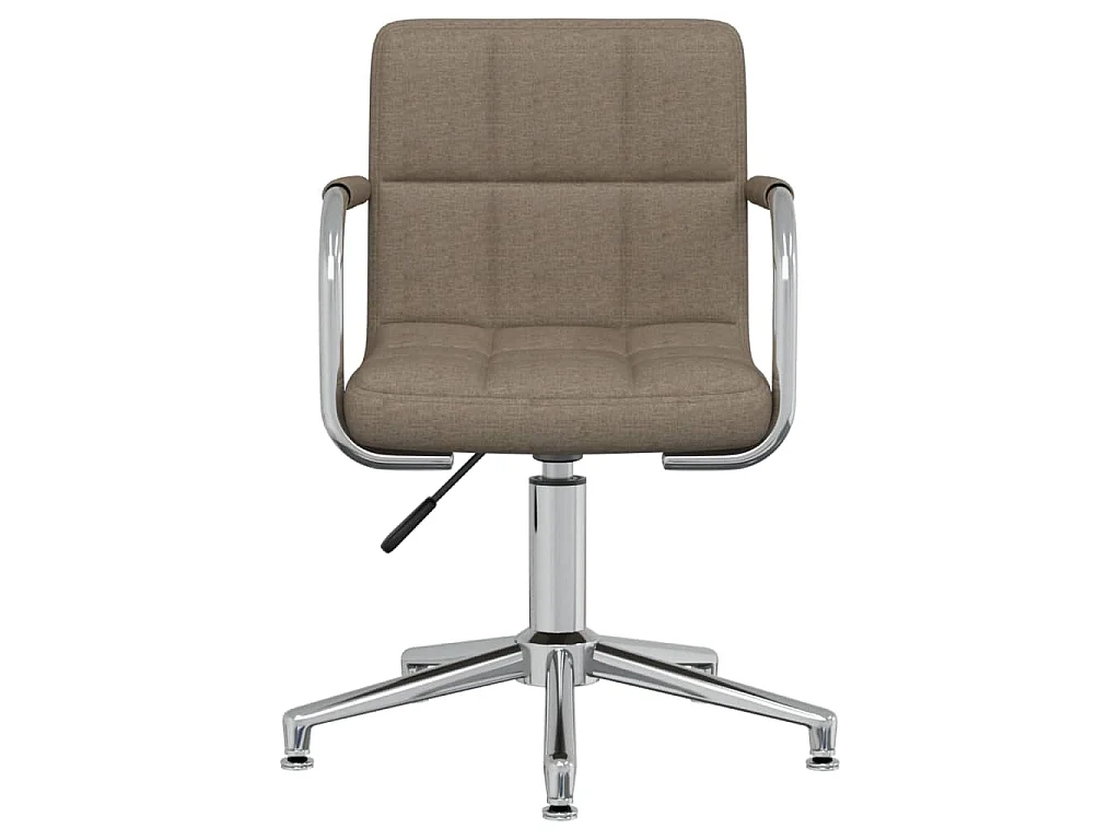 Chaise pivotante de salle à manger Taupe Tissu