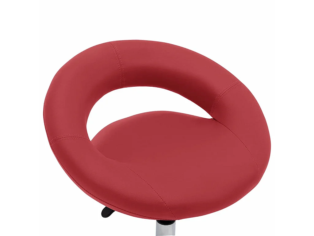 Sedia da Pranzo Girevole Rosso Vino in Similpelle