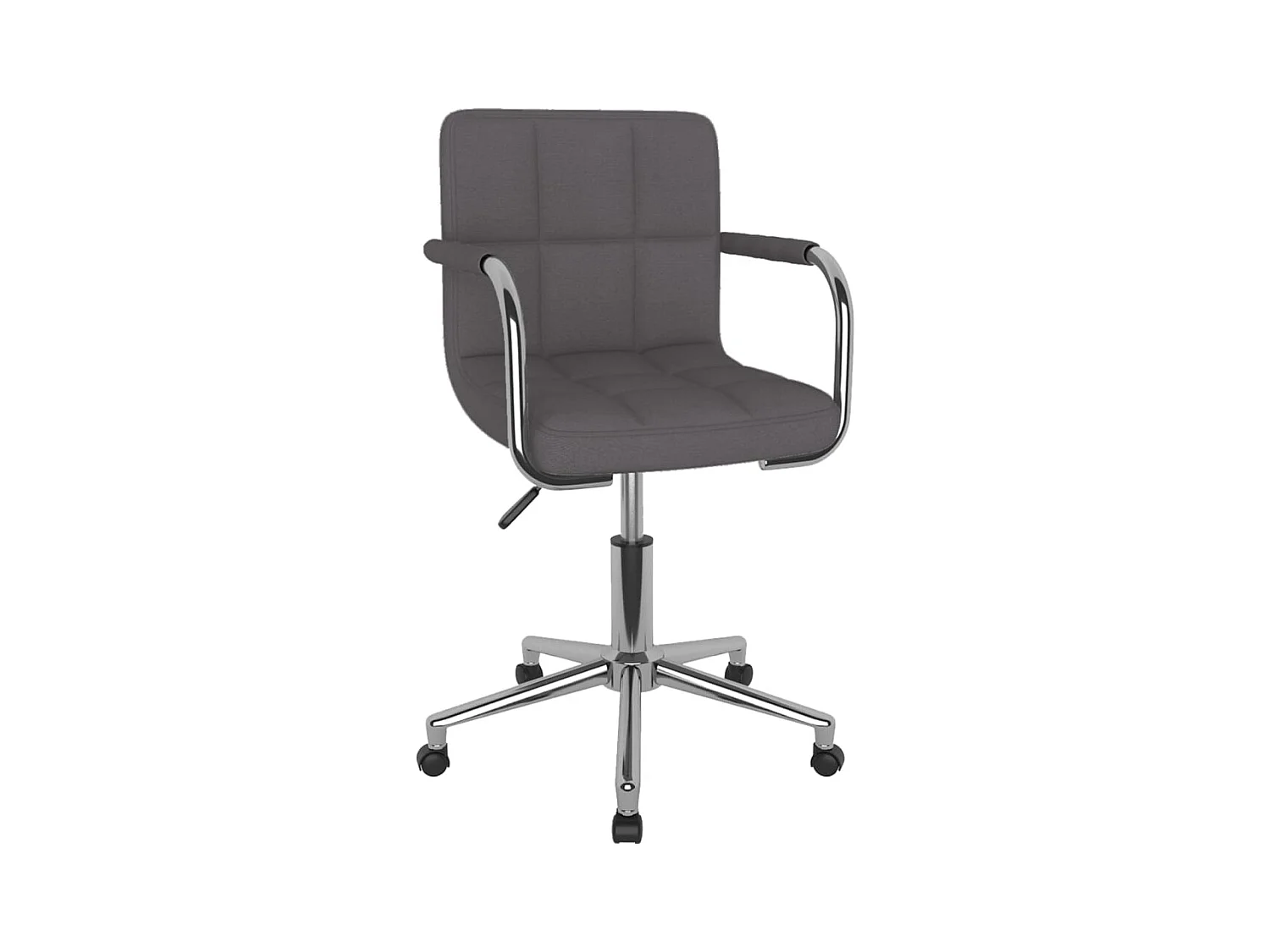 Chaise pivotante de salle à manger Taupe Tissu