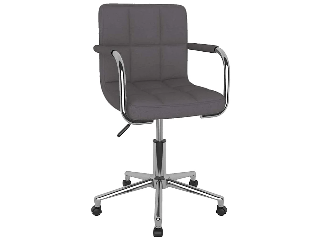 Chaise pivotante de salle à manger Taupe Tissu