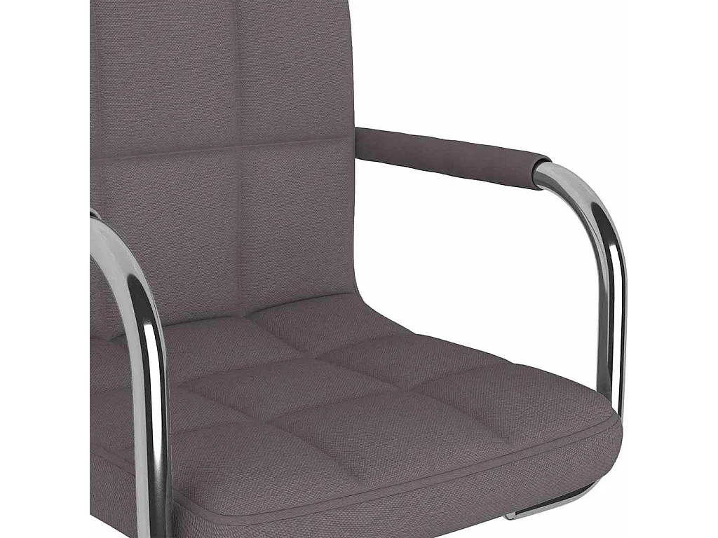 Chaise pivotante de salle à manger Taupe Tissu
