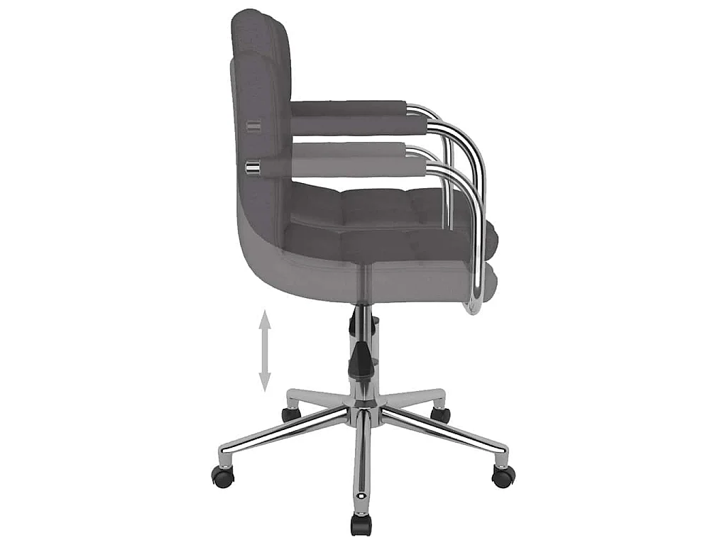Chaise pivotante de salle à manger Taupe Tissu