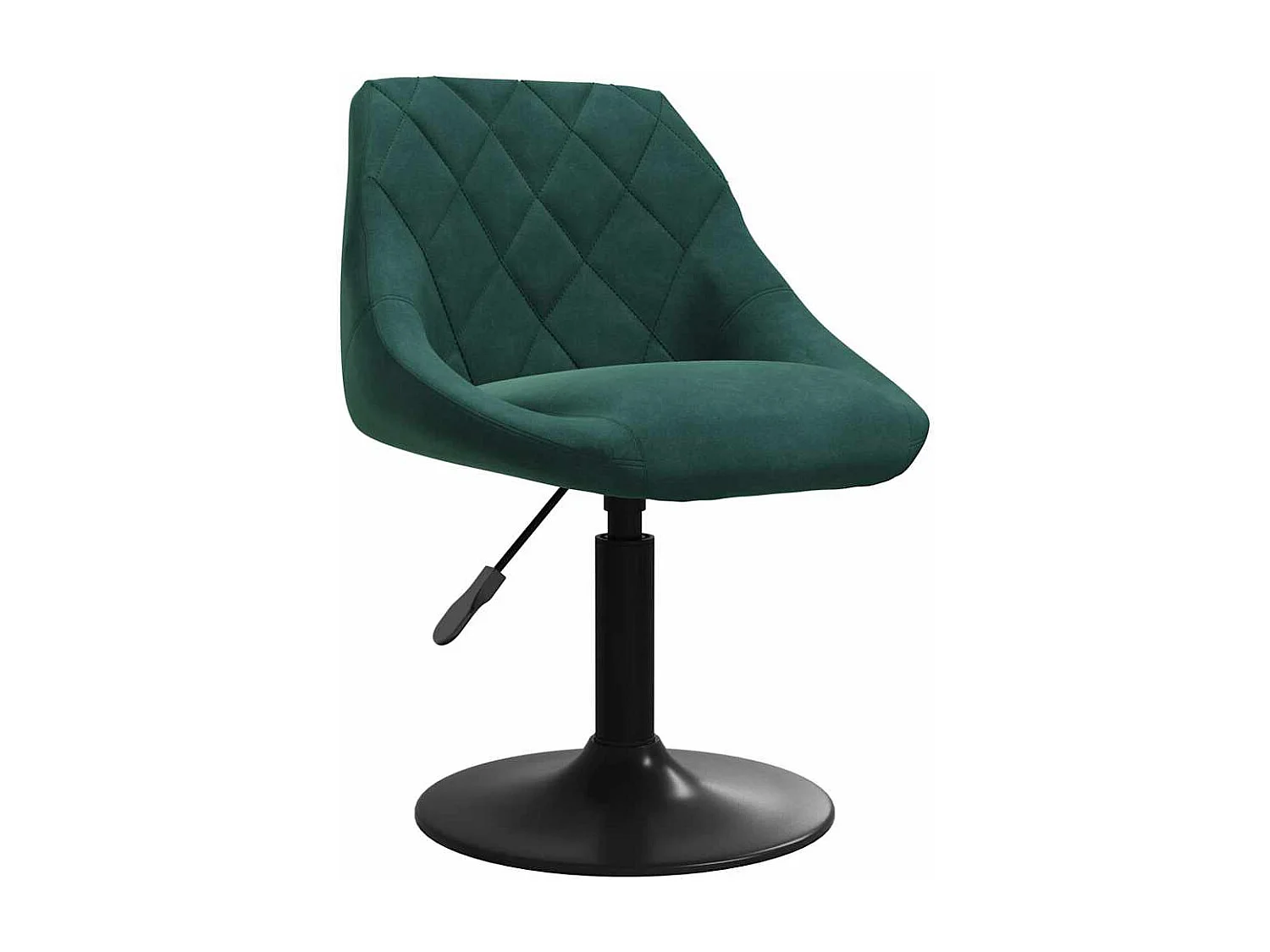 Chaise de salle à manger Vert foncé Velours