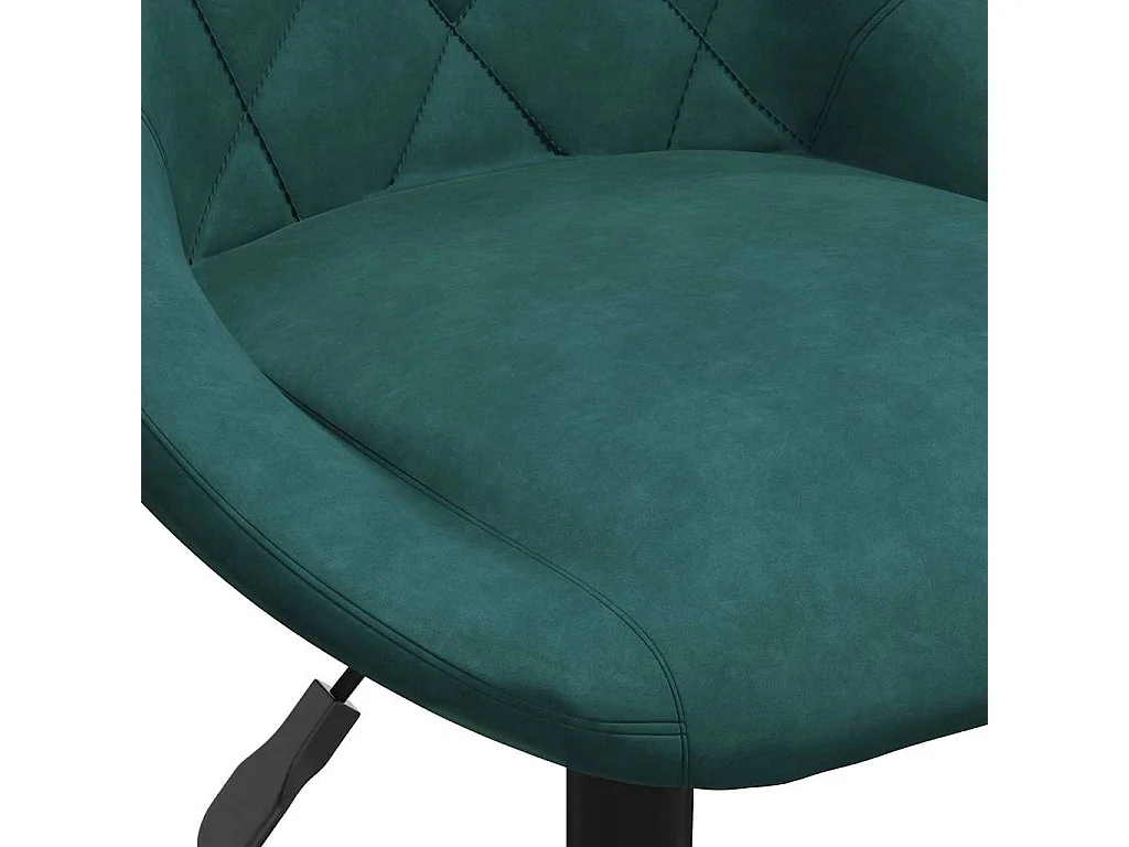 Chaise de salle à manger Vert foncé Velours