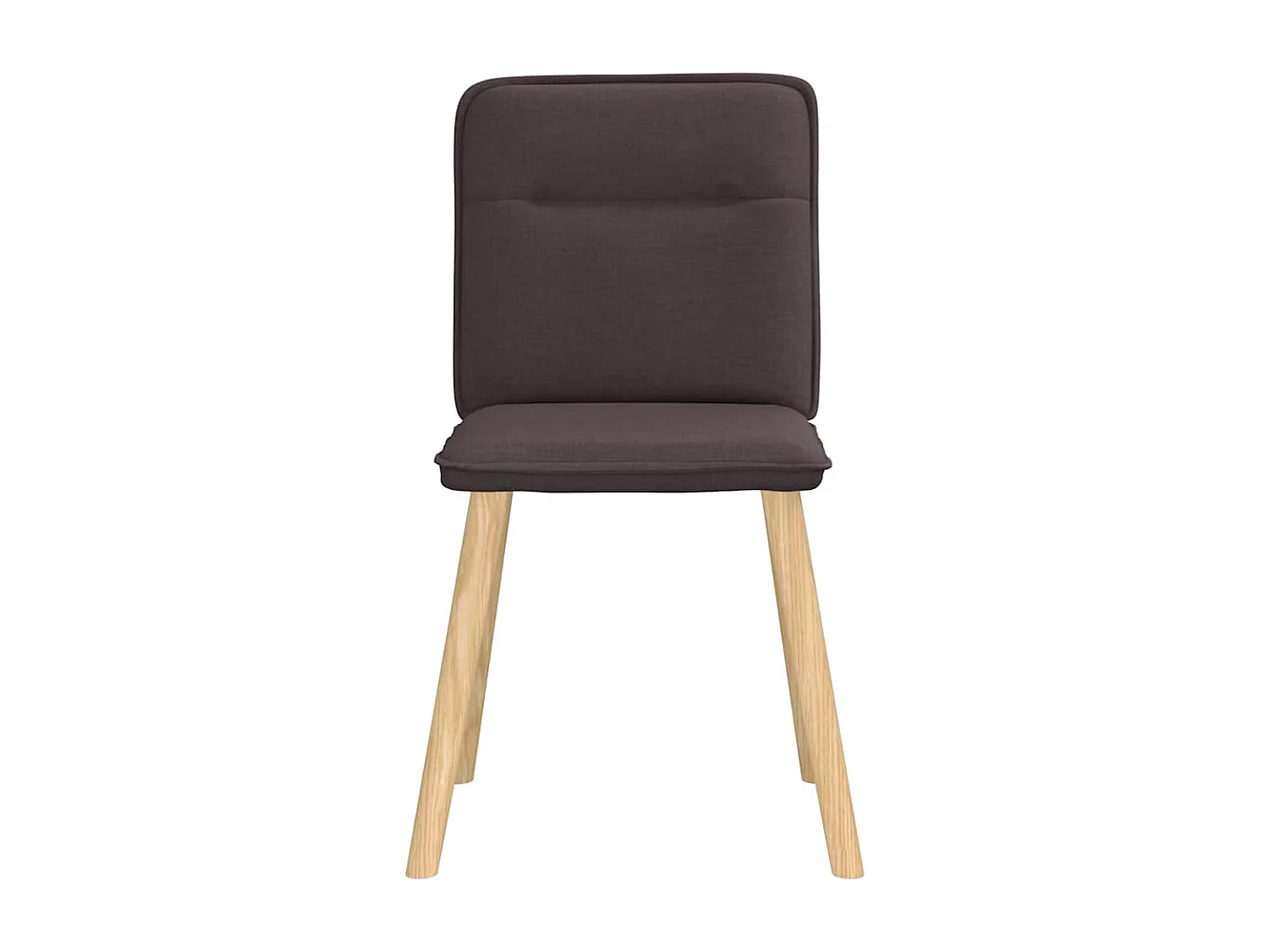 Cadeiras de jantar 6 pcs tecido castanho-escuro