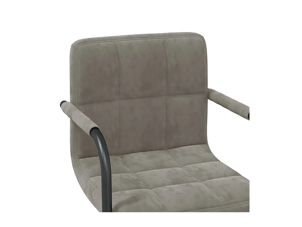 Chaises pivotantes à manger lot de 2 gris clair velours