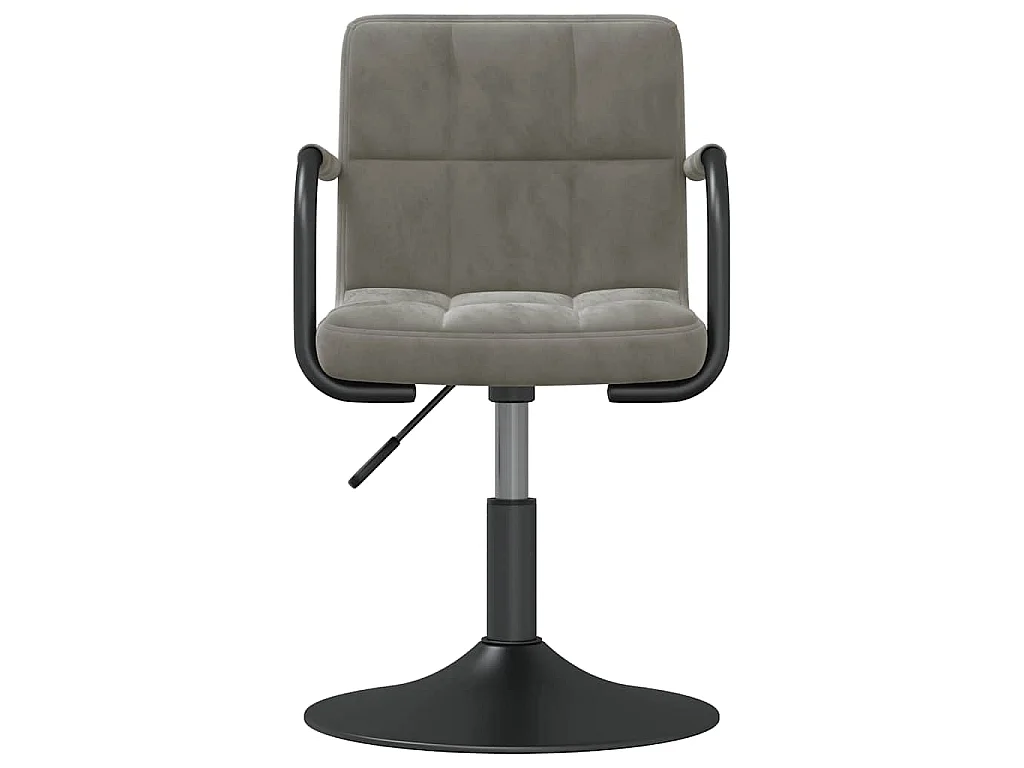 Sillas de comedor giratorias 2 uds de terciopelo gris claro
