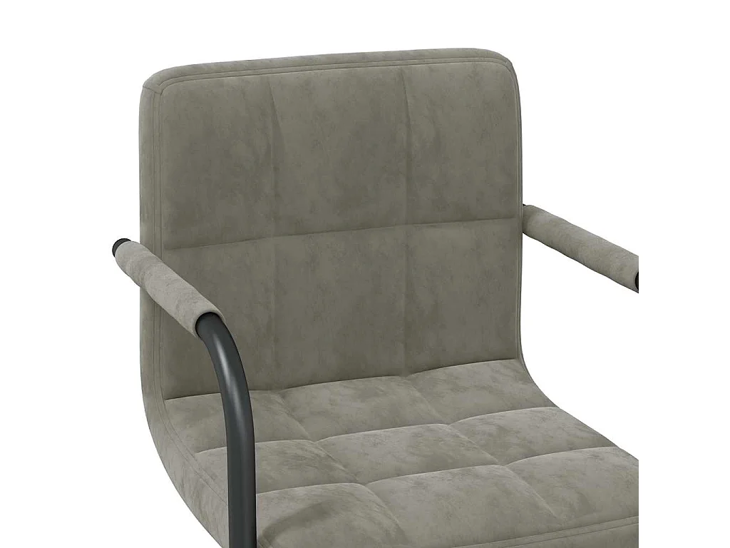 Sillas de comedor giratorias 2 uds de terciopelo gris claro