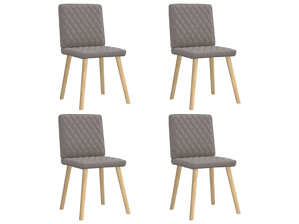 Chaises à manger lot de 4 taupe tissu