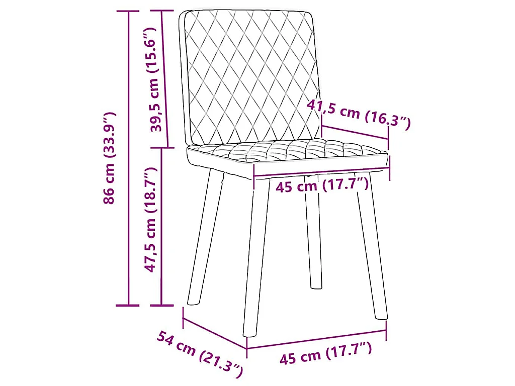 Chaises à manger lot de 4 taupe tissu