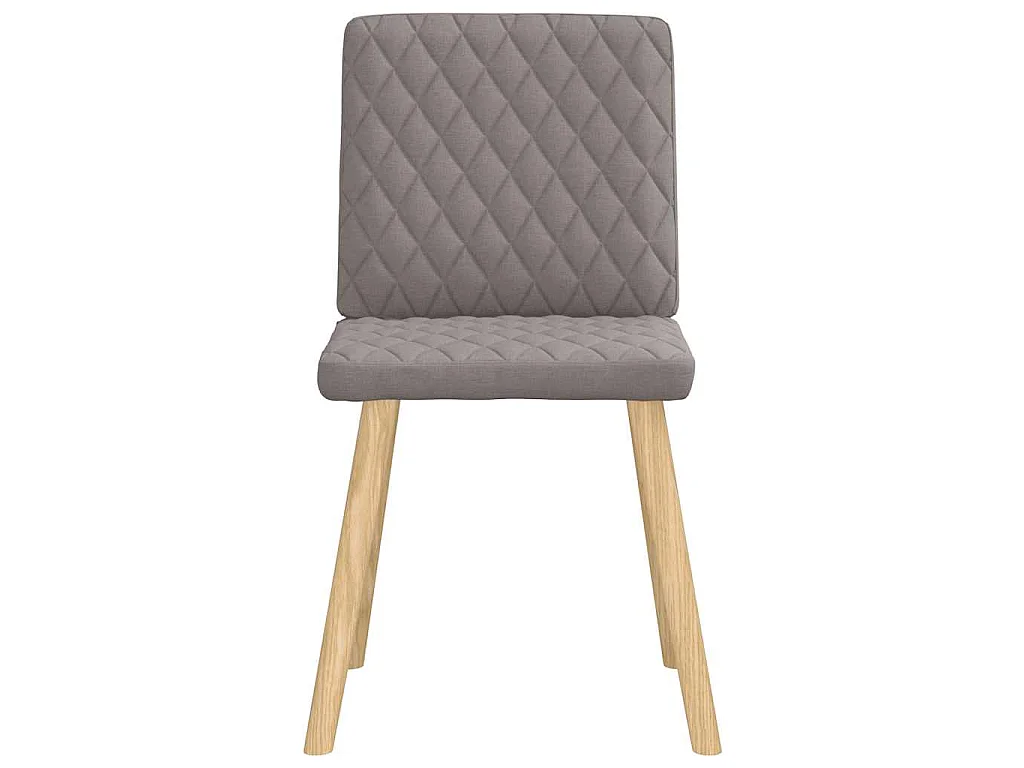 Chaises à manger lot de 4 taupe tissu