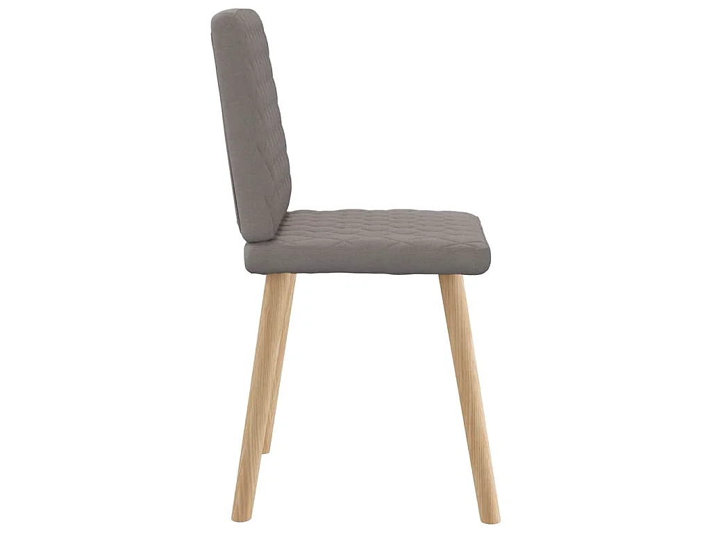 Chaises à manger lot de 4 taupe tissu