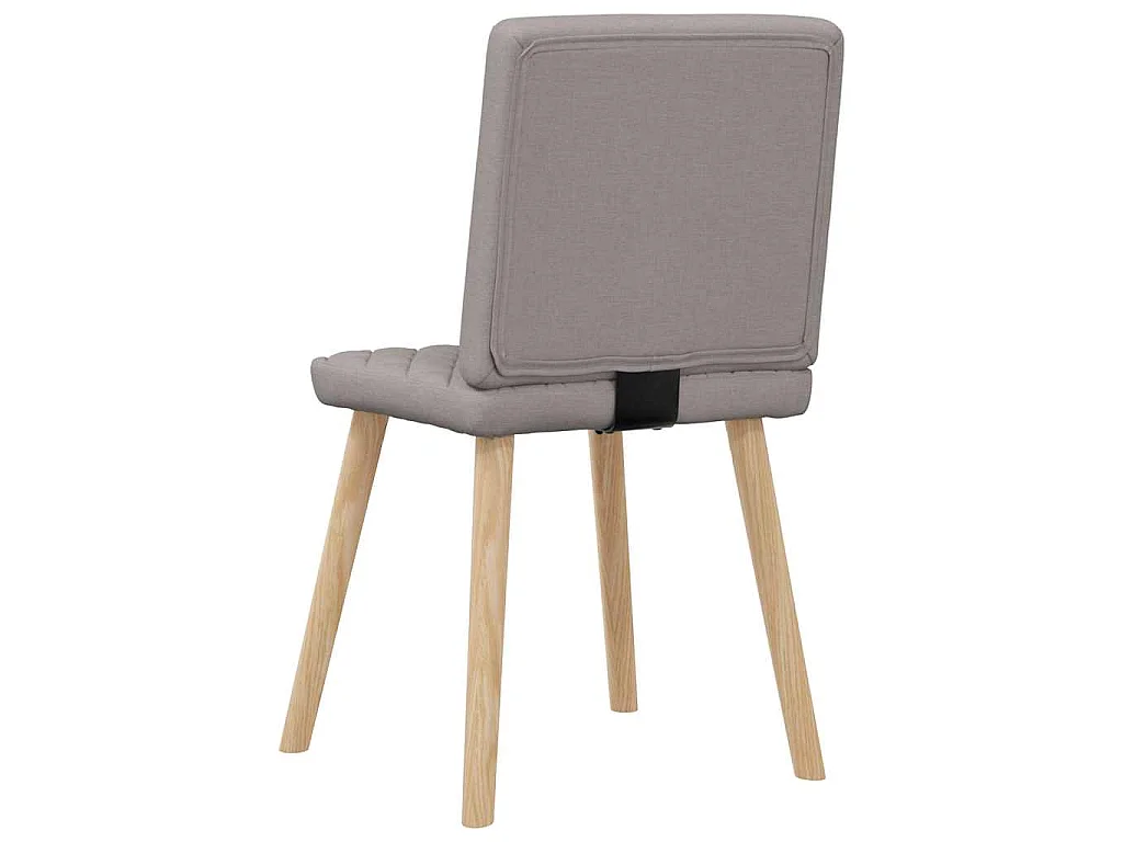 Chaises à manger lot de 4 taupe tissu