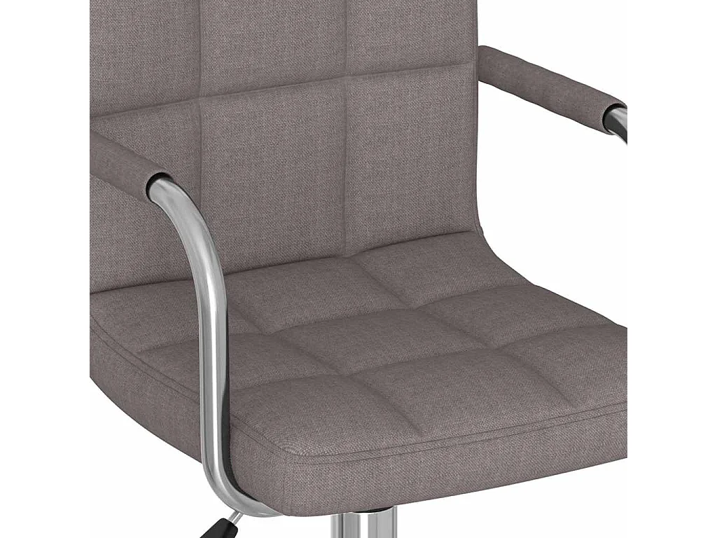 Chaise pivotante de salle à manger Taupe Tissu