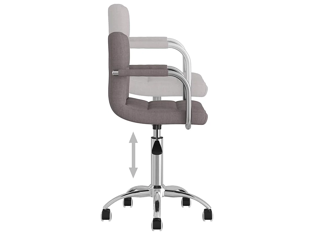 Chaise pivotante de salle à manger Taupe Tissu