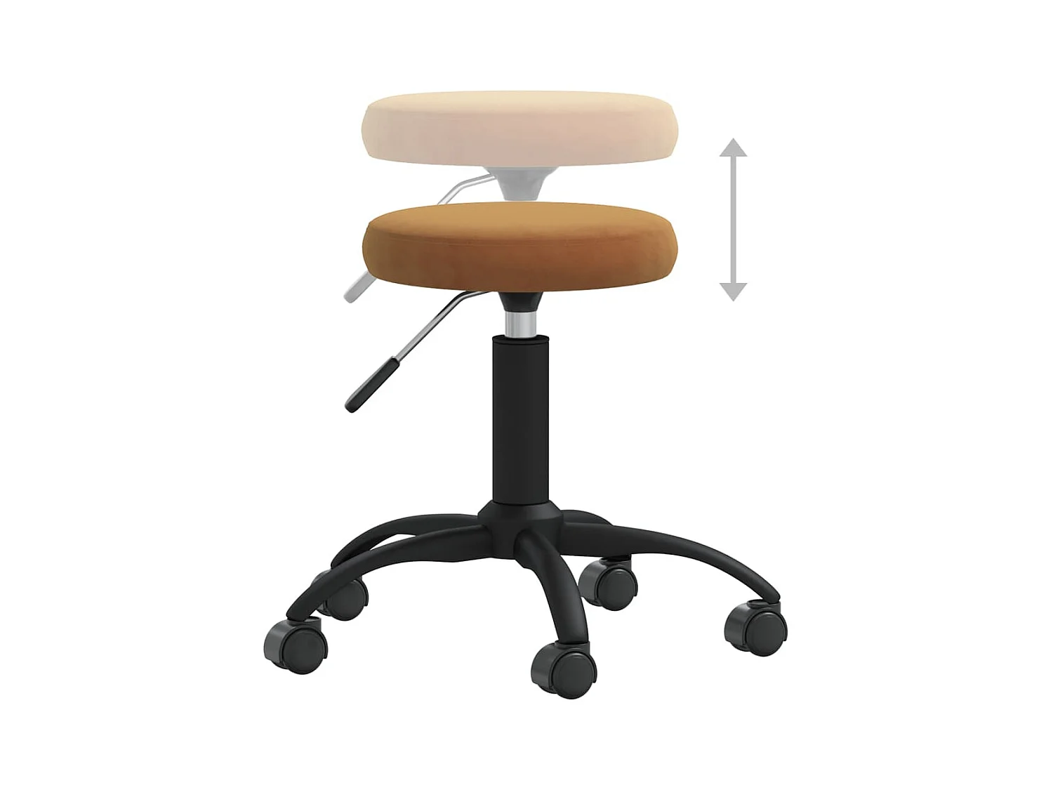 Chaise de salle à manger Marron Velours