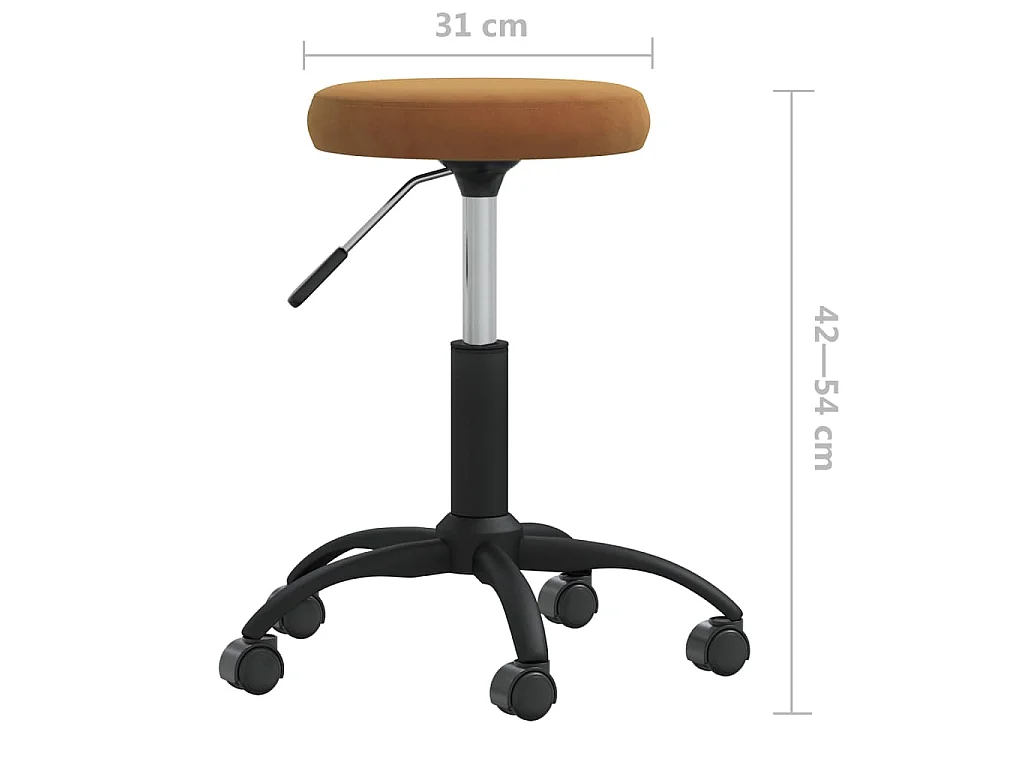 Esszimmerstuhl Braun Samt