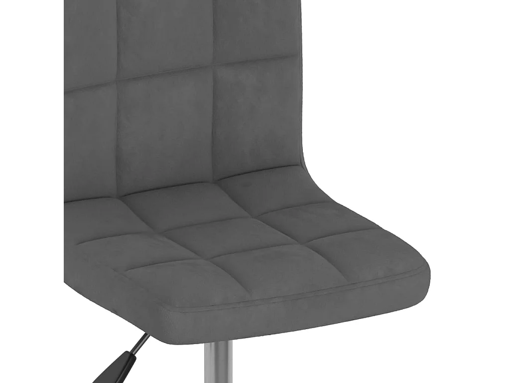 Sedie da Pranzo Girevoli 6 pz Grigio Scuro in Velluto