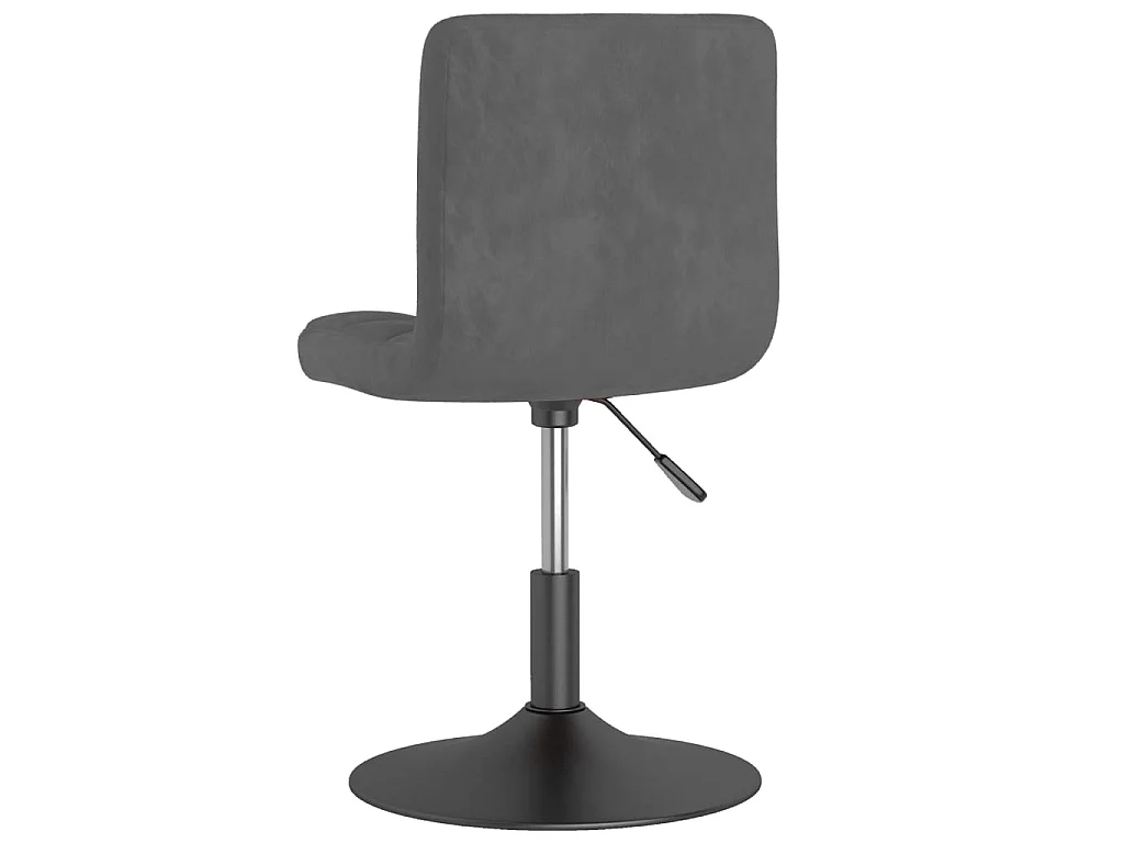 Sedie da Pranzo Girevoli 6 pz Grigio Scuro in Velluto