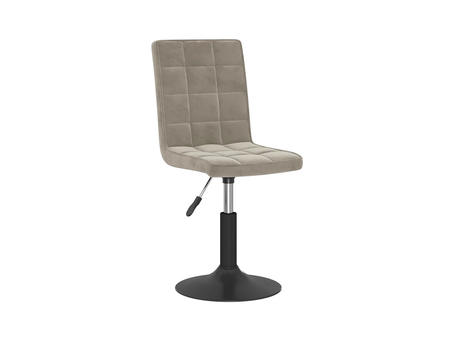 Chaises pivotantes à manger lot de 6 gris clair velours