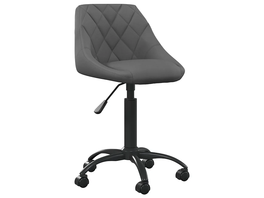 Sedia da Pranzo Grigio Scuro in Velluto