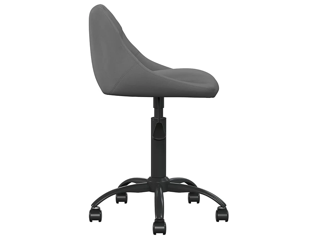 Sedia da Pranzo Grigio Scuro in Velluto