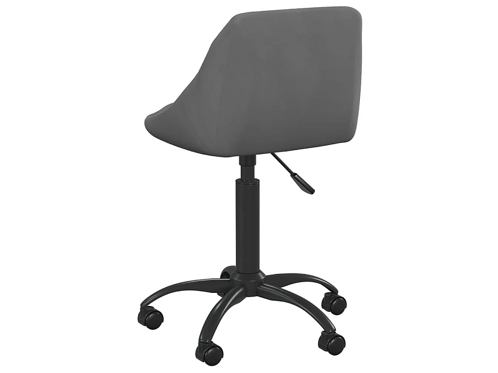 Sedia da Pranzo Grigio Scuro in Velluto