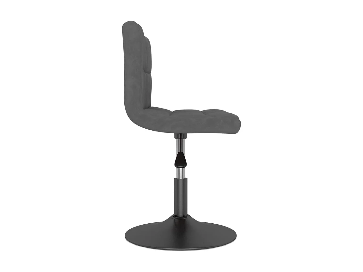 Cadeiras de jantar giratórias 2 pcs veludo cinzento-escuro