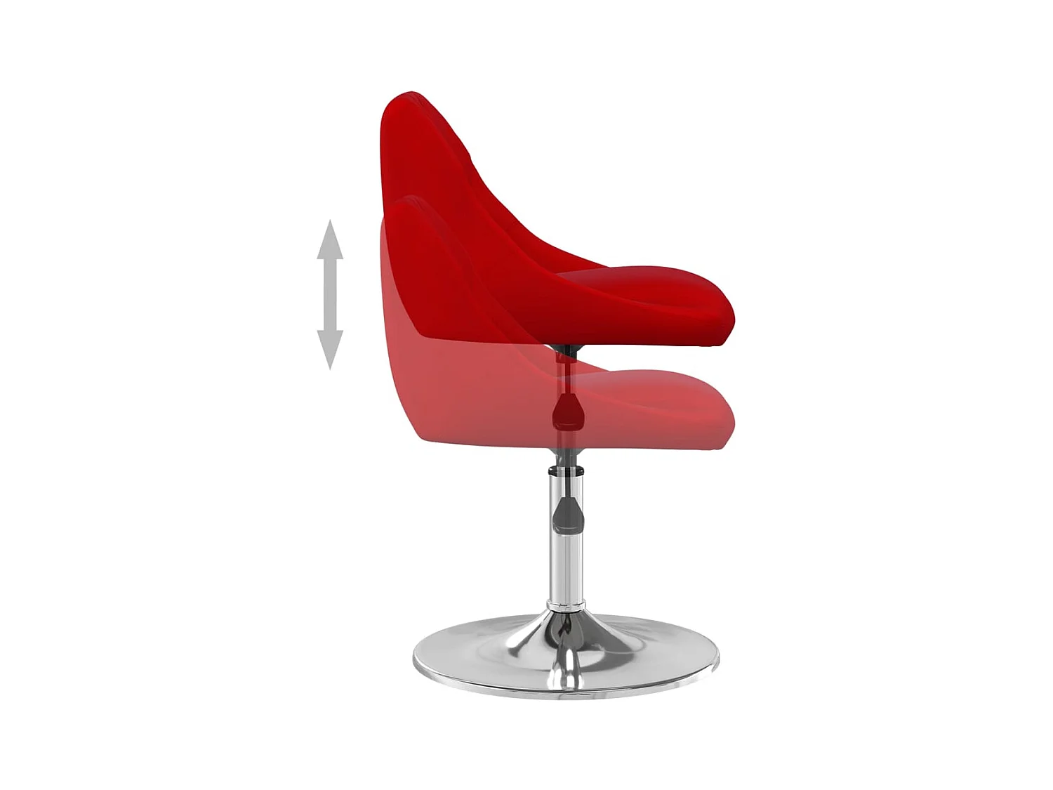 Chaises pivotantes à manger lot de 6 Rouge bordeaux Velours