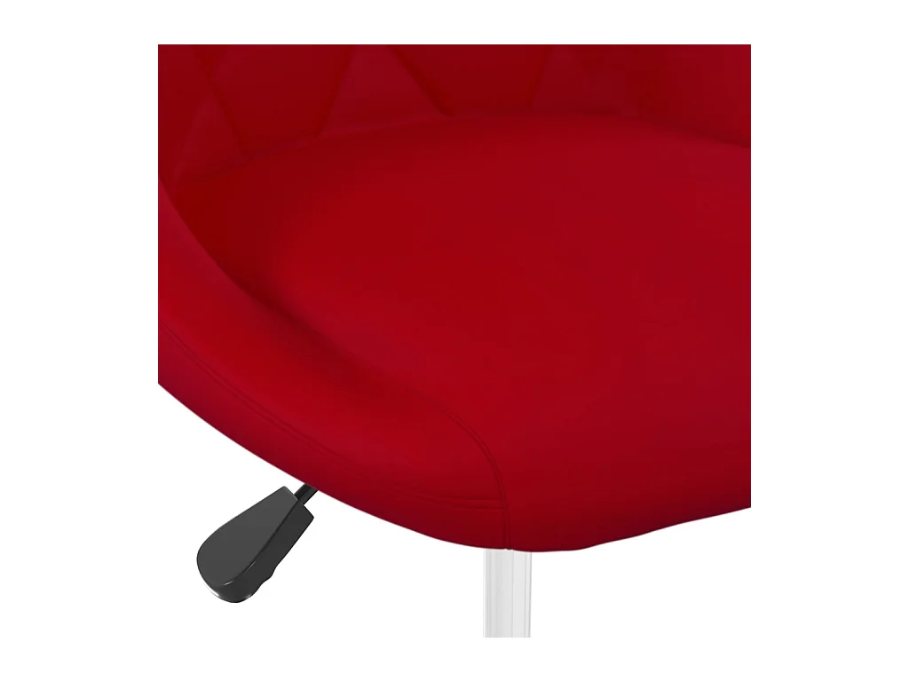 Chaises pivotantes à manger lot de 6 Rouge bordeaux Velours