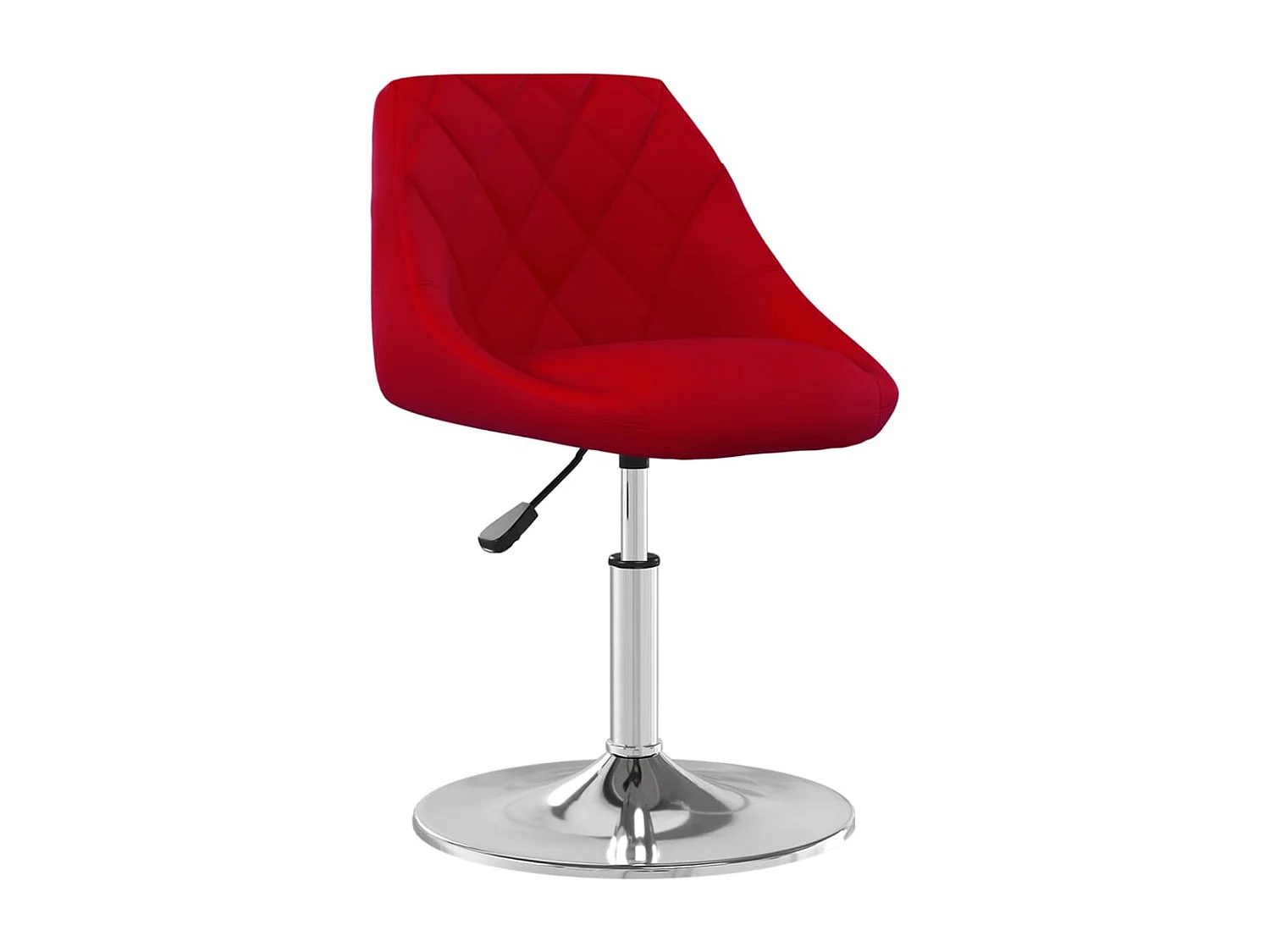 Eetkamerstoelen draaibaar 6 st fluweel wijnrood