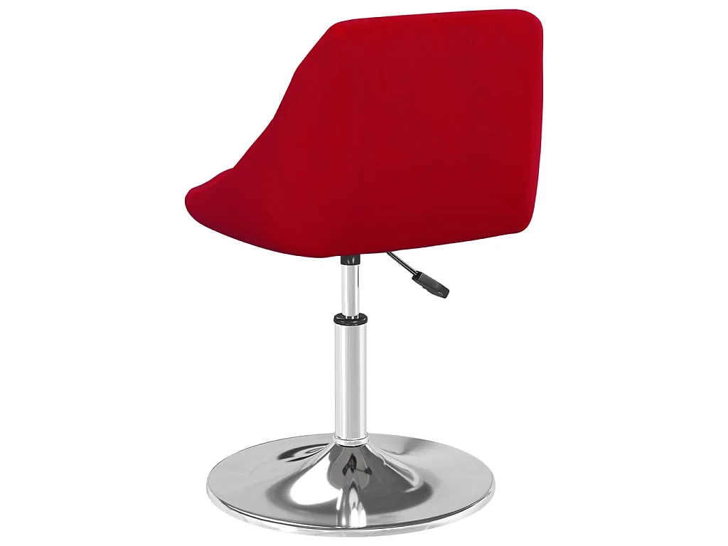 Cadeiras de jantar giratórias 6 pcs veludo vermelho tinto