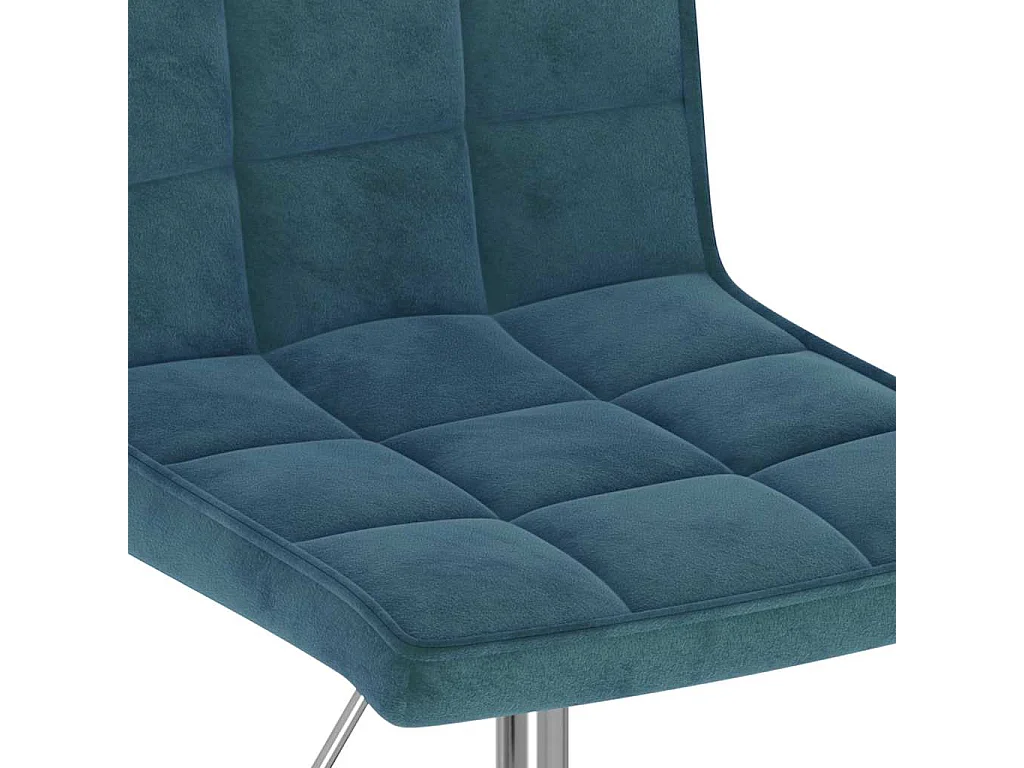 Chaises pivotantes à manger lot de 4 bleu velours