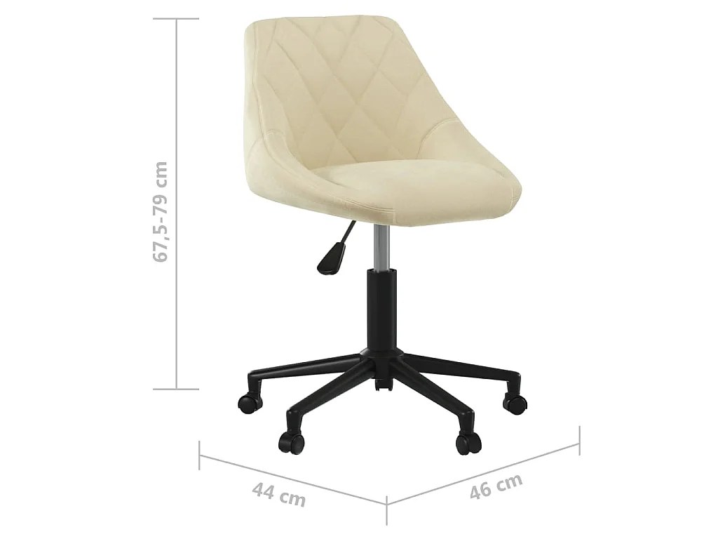 Chaise pivotante de salle à manger Crème Velours